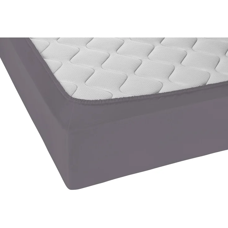 Castell Jersey-Stretch-Spannbetttuch 0077113, silber/grau, 1x 120x200 cm – Bild 2