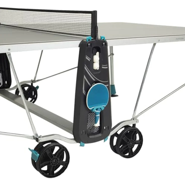 Cornilleau Outdoor Tischtennisplatte 200X, wetterfest mit SoftMat-Oberfläche, grau – Bild 5