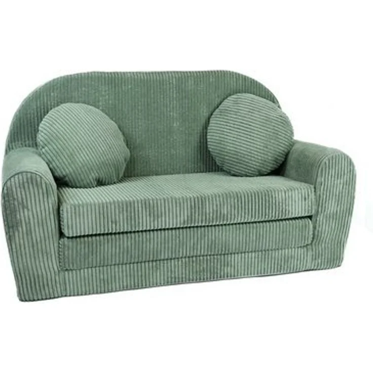 FORTISLINE Kindersofa Kindersofa Rosalia Ausklappbares Sofa aus Cord mit Verlängerung – Bild 4