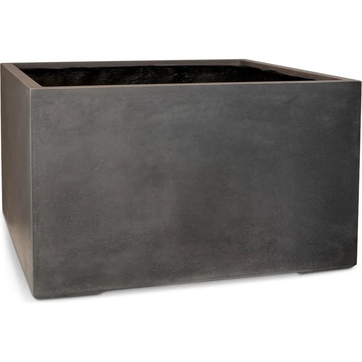 Roccastone würfelförmiger Betonpflanzkübel 100 x 60 cm anthrazit – Bild 1
