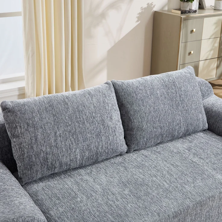ZUBALIYA SchlafSofa mit Cordbezug, mit Schaumstoffpolsterung, ohne aufwendige Montage, für Wohnzimmer und Apartments – Bild 10