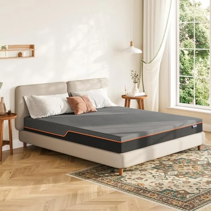Vesgantti Schaummatratze, ergonomische Matratze Gel-Memoryschaum Matratze mit atmungsaktiver Bezug, Härtegrad H2 & H3 Öko-Tex Zertifiziert (grau-20CM, 160x200 cm) – Bild 8
