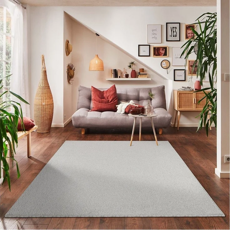 Carpettex Veloursteppich Unicolor - Einfarbig, Läufer, Höhe: 11 mm, Einfarbig Kurzflor Teppich Wohnzimmer verschiedene farben und größen – Bild 5
