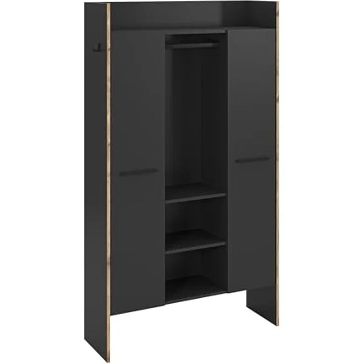Garderobenschrank >Bueno< in Basalt - 105x189x37cm (BxHxT) – Bild 1