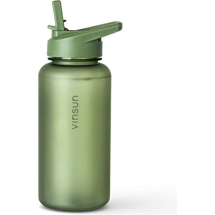 Vinsun Trinkflasche Sportflasche mit Strohhalm 1L - Wasserflasche Tritan auslaufsicher, BPA frei, Bruchsicher, geruchs- & geschmacksneutral, geringes Gewicht – Bild 1