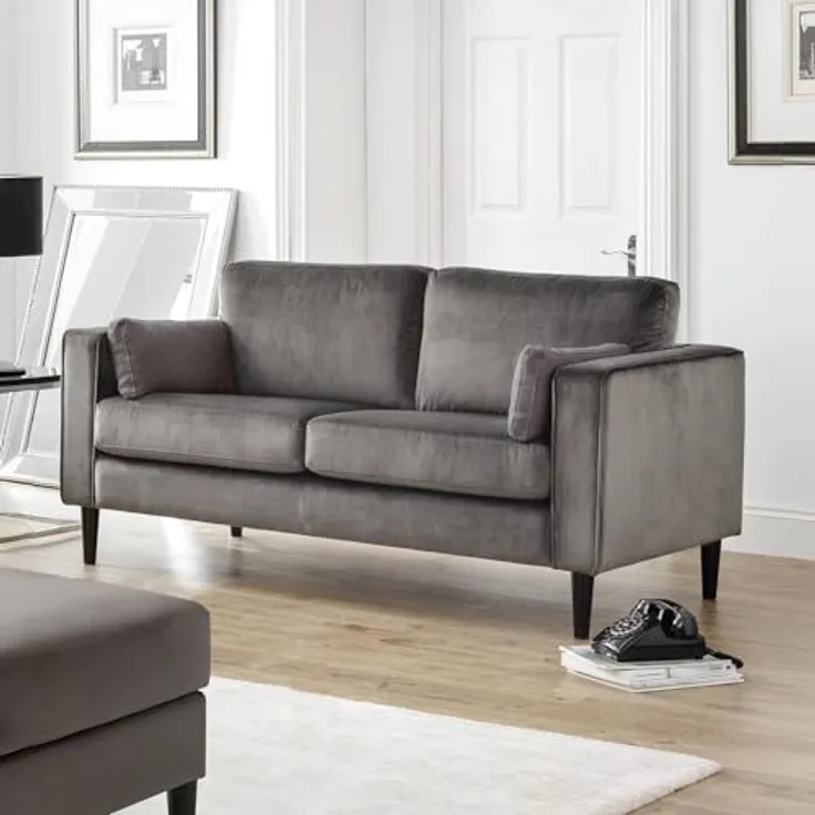 Julian Bowen Hayward Samt-2-Sitzer-Sofa, mittelgroß