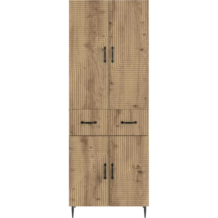 vidaXL Schrankset 2 pcs Artisan-Eiche 66 x 34,5 x 89,5 cm 3416672 – Bild 4
