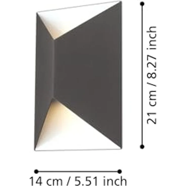 Eglo 93994 Aussen-LED PREDAZZO Up & Downlight anthrazit, weiß, LED max. 2X2,5W – Bild 5