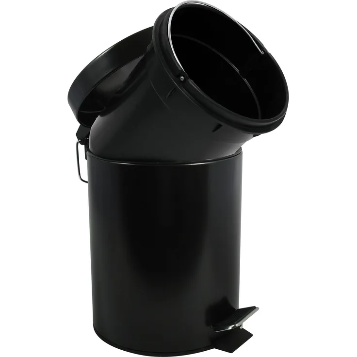 MSV Treteimer Mülleimer Kosmetikeimer Abfalleimer 5 Liter - Schwarz