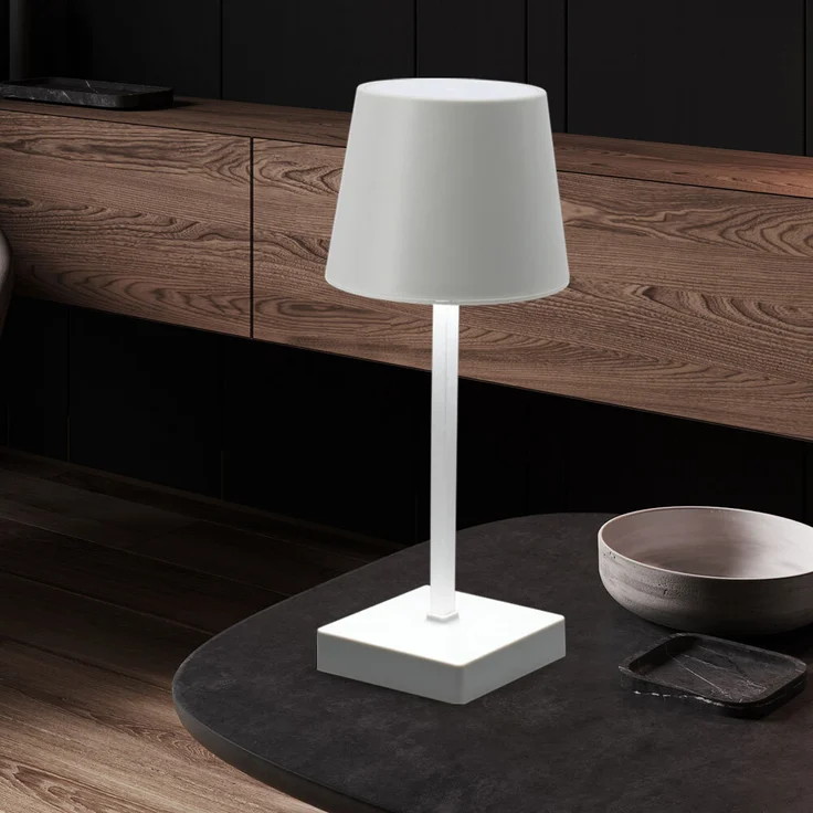 LED Tischleuchte, Akku, Touchfunktion, dimmbar, H 26 cm – Bild 3