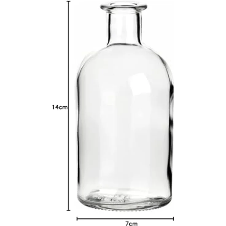 gouveo Trinkflasche Glasflaschen 250 ml Apotheker mit Korken - Leere Likörflasche 0,25 l, 24er Set, Transparent, HGK – Bild 9