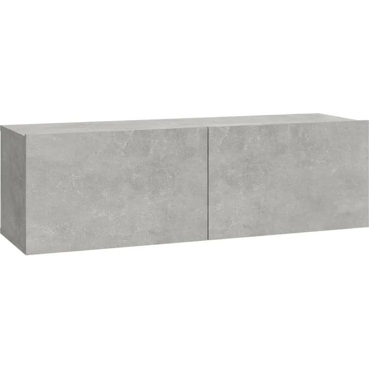 6-tlg. TV-Schrank, TV Board Betongrau Holzwerkstoff – Bild 6