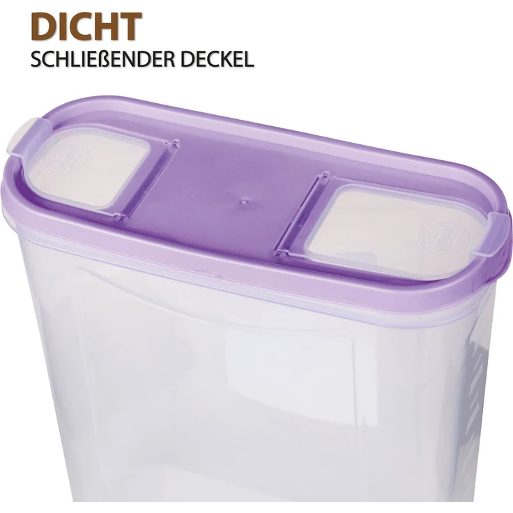 Vorratsdosen mit Deckel 4,5 Liter ( 2er Pack / Lila ), Luftdicht Schüttdose BPA frei, Vorratsbehälter Set - Frischhaltedosen Klappdeckel – Bild 4