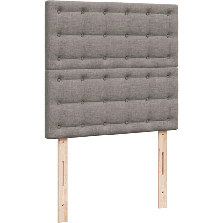 vidaXL Boxspringbett mit Matratze Taupe 90x200 cm Stoff 3293481 – Bild 9