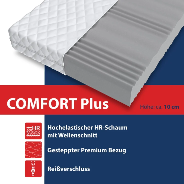 Matratze Bett Matratzen Kaltschaum 7 Zonen COMFORT Orthopädisch 100x200 cm – Bild 4