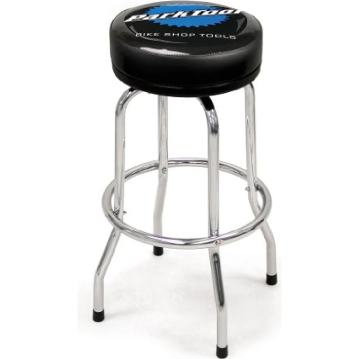 Park Tool STL-1.2 Barhocker, drehbar, gepolstert, verchromte Stahlbeine, Blau, Einheitsgröße – Bild 1