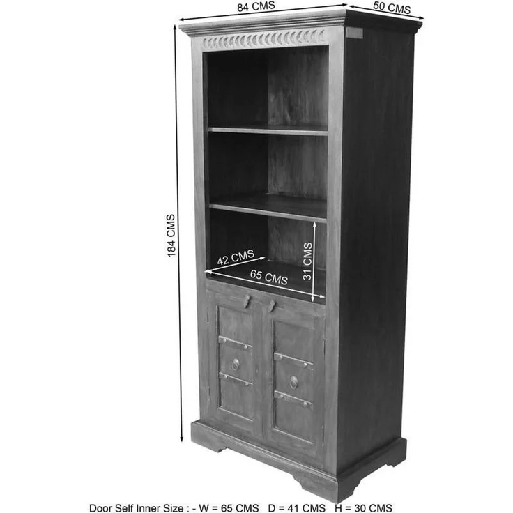 Regal Akazie 84x50x183 honig lackiert OXFORD #0406 – Bild 8