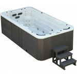 XXXL Luxus Led Swim Spa Whirlpool Gegenstromanlage, Outdoor-Schwimmbad, 131 x 445 x 230 cm