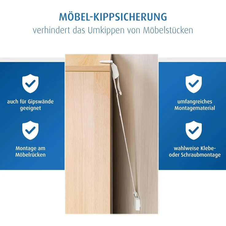 Reer Kippsicherung weiß, 2 Stück – Bild 3