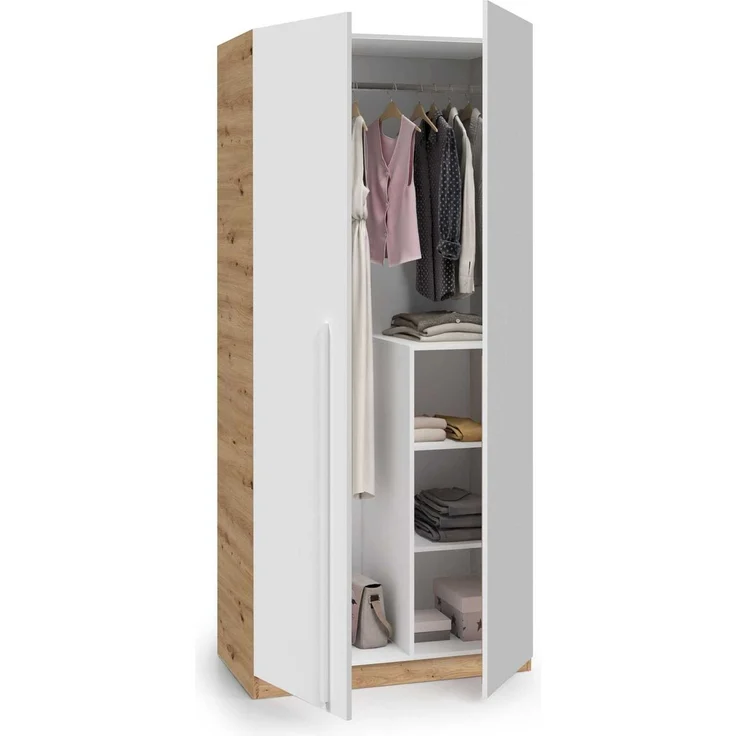 Jugendzimmer-Set >NOA< in Nodi-Eiche/Artik-Weiß - 196x77x92 (BxHxT) – Bild 8