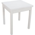 Vierfusstisch "Hugo I" ausziehbar, weiss