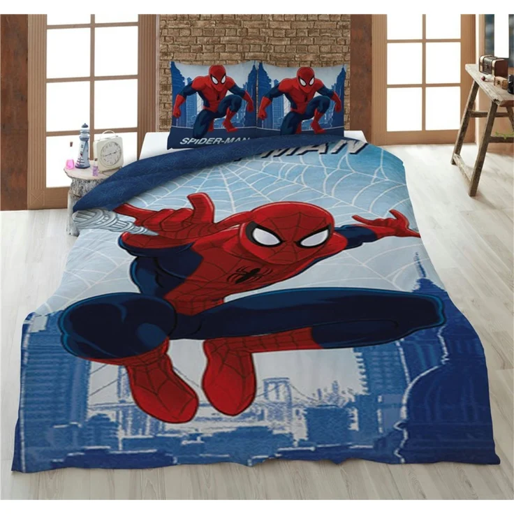 MARVEL Bettwäsche Marvel Spiderman Jungen Bettwäsche 2tlg. Set 135-140x200 65x65 cm, 2 teilig – Bild 1