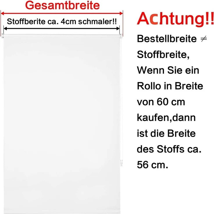 Verdunklungsrollo, EUGAD, Klemmträgersystem, Klemmfix, Sonnen-, Sicht-Schutz für Fenster/Türen – Bild 2