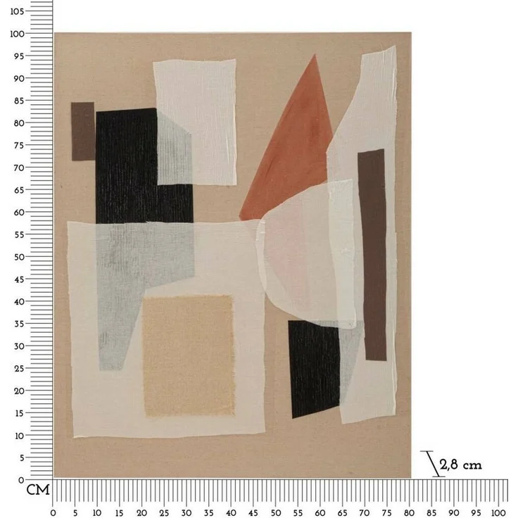 Dmora Gemälde Claes, Wandgemälde, Ornamentales Paneel, Dekoratives Zubehör, 80x3 h100 cm, Bunt – Bild 3