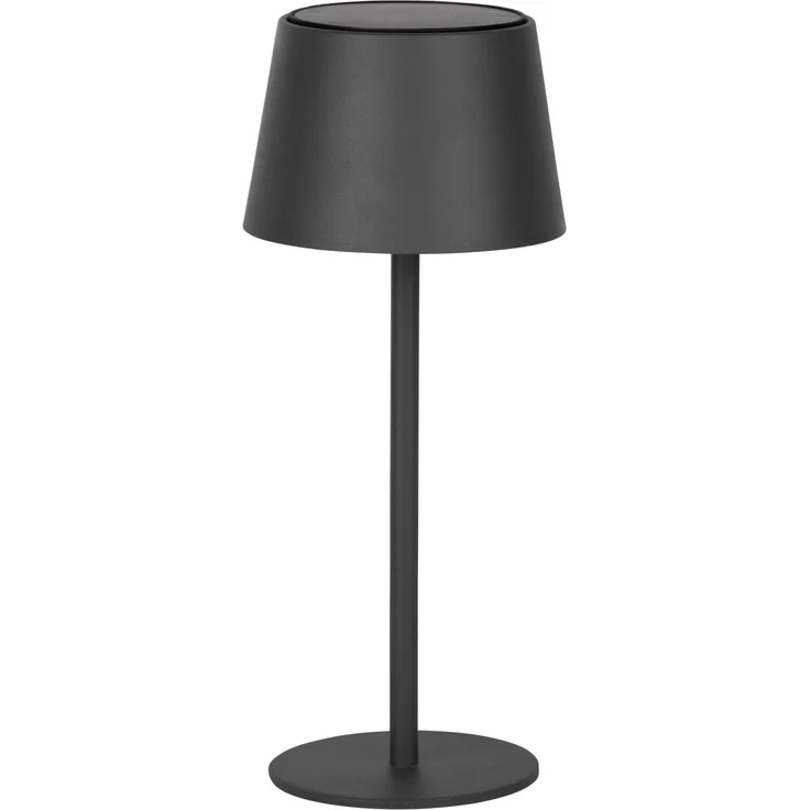 BOLD Umbo Solar Tischleuchte Outdoor Solar Tischlampe für Außen & Garten (dimmbar mit Touch, USB & Solar, 3000K warmweiß, IP44, anthrazit, Solarlampe innen & außen) - anthrazit matt