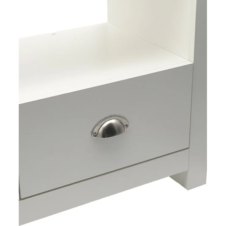 FINEBUY Lowboard FB113949 TV Möbel Weiß 85cm TV Board Fernsehschrank Fernsehkommode (Praktische Aufteilung mit moderner Linienführung), Kompakte Lösung für kleine Wohnbereiche – Bild 4