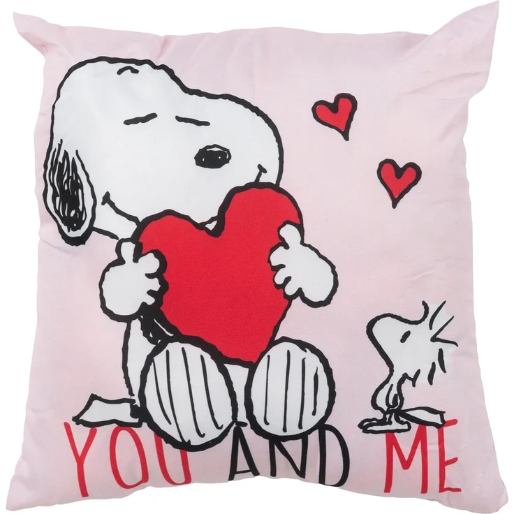 United Labels® Dekokissen Peanuts Snoopy Kissen You and Me Plüsch Zierkissen 40 x 40 cm – Bild 1