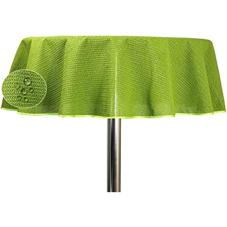 Haus und Deko Tischdecke PVC Garten Tischdecke 140 cm rund wetterbeständig Gartentischdecke (1-tlg) – Bild 3