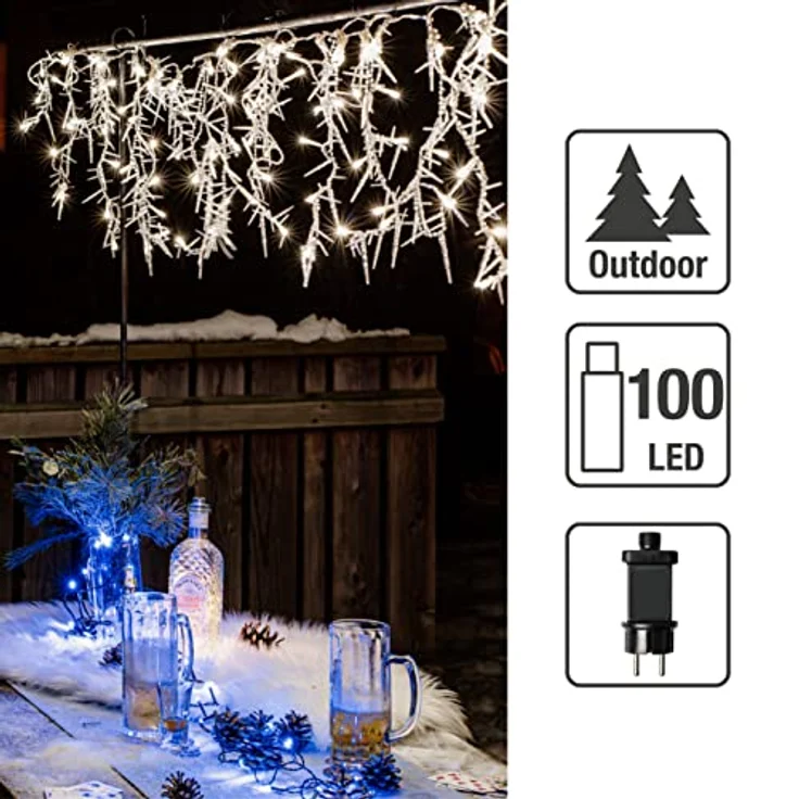 Hellum LED-Eislichtvorhang 100-tlg. außen 565140 – Bild 3