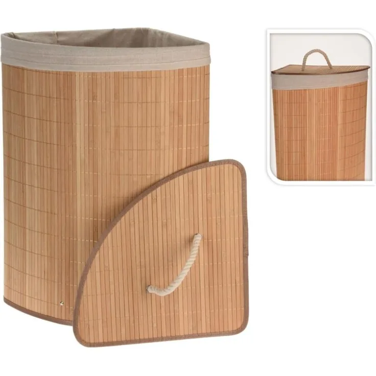 Bathroom Solutions Eck-Wäschekorb Bambus 442475