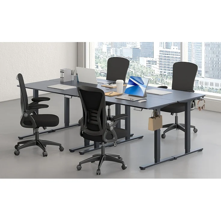 Botifly Elektrisch Höhenverstellbarer Schreibtisch 120x60 cm, Stehpult mit 3 Speicherfunktionen & Antikollisionsfunktion, 70-116cm Verstellbar, 80 kg Belastbar, Schwarz – Bild 10