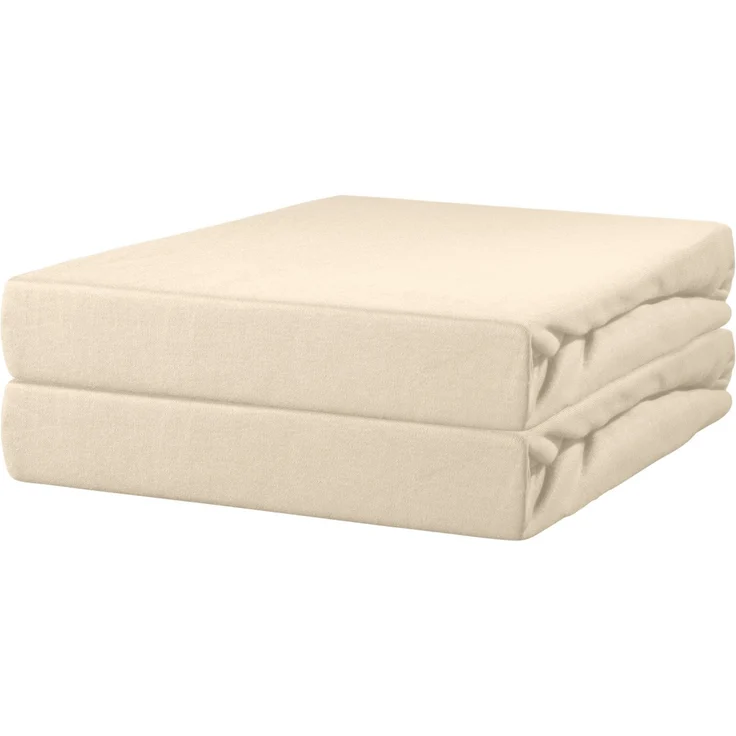 Erwin Müller Spannbettlaken Spannbettlaken "Nürnberg" 2er-Pack, Jersey, Gummizug: Rundumgummi, (1 Stück), Doppel-Jersey Uni – Bild 5