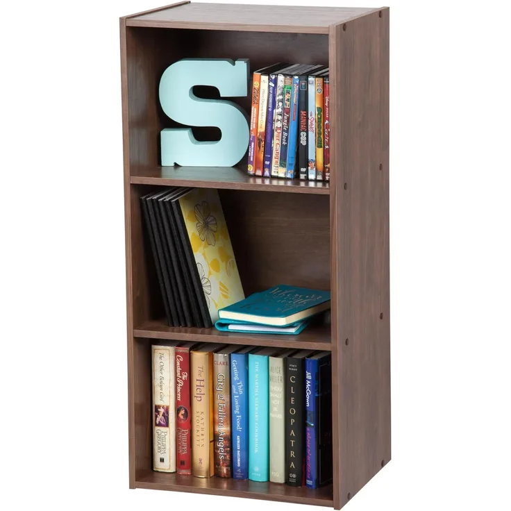 Iris Ohyama, Aufbewahrungsmöbel, Bücherregal, 3 feste Regale, Design, Multifunktional, Büro, Eingang, Schlafzimmer, Wohnzimmer - Basic Storage Shelf CX-3 - Braun