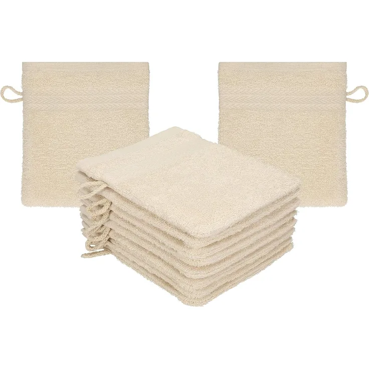 Betz Seiftuch 10-tlg. Waschhandschuhe-Set PREMIUM 100% Baumwolle 16x21 cm