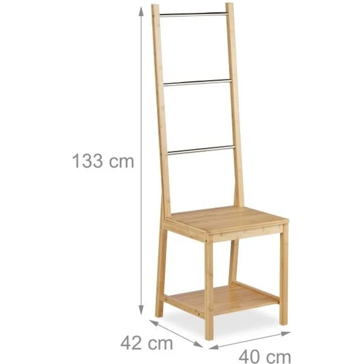 Herrendiener Stuhl Bambus & Edelstahl 10048522 – Bild 4