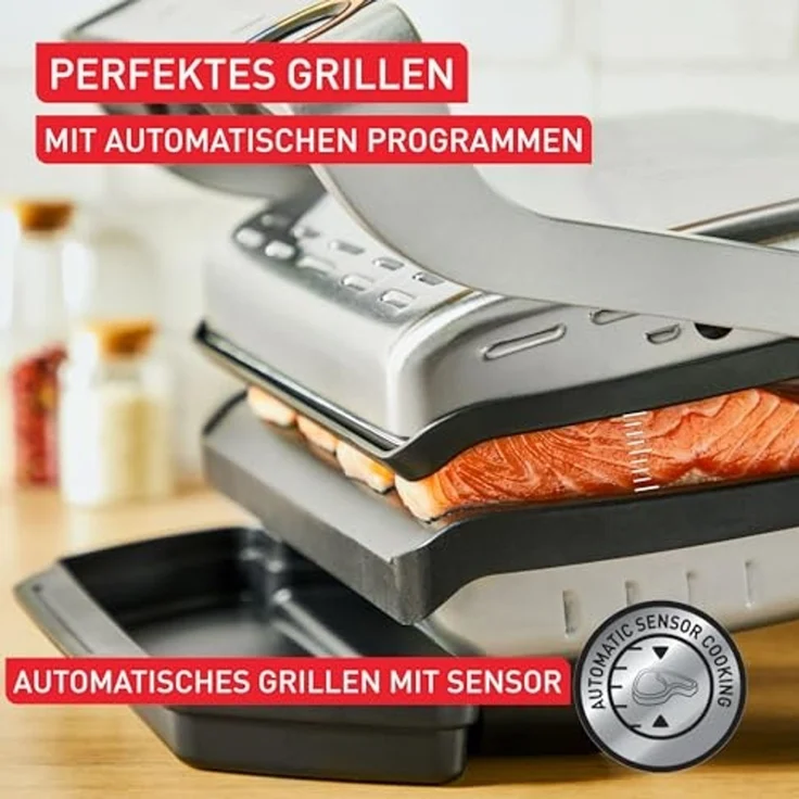 Tefal Plancha-Platten XL, kompatibel mit OptiGrill+ XL, für empfindliche Zutaten, antihaftbeschichteter Aluminium-Druckguss, Schwarz, XA729810 – Bild 3