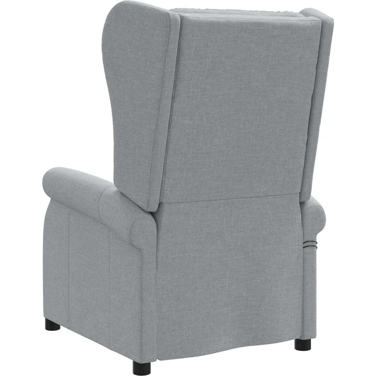 vidaXL Wing Back elektrischer Massagesessel Hellgrau Stoff 3460290 – Bild 6