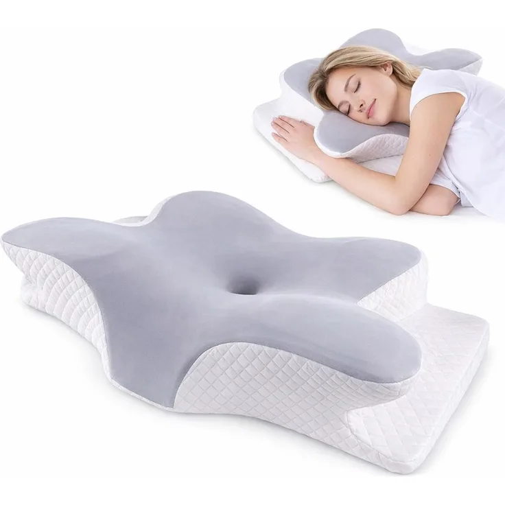Ergonomisches Nackenkissen Memory Foam | Orthopädisch geformtes Schlafkissen für Nacken & Rückenkomfort - YaLiva_Decor®