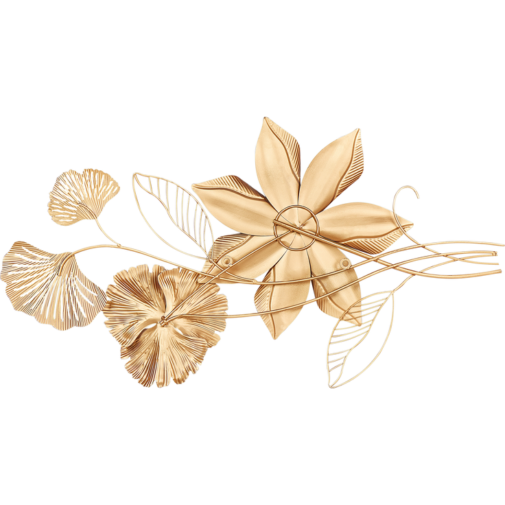 Wandobjekt Blume EUROPIUM Metall 46 cm Gold – Bild 4