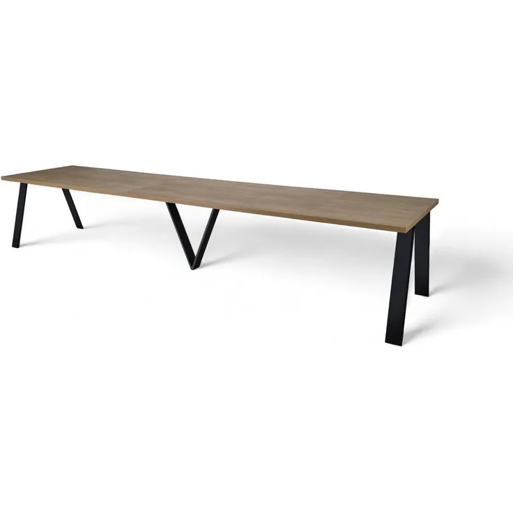 Endo-Moebel Esstisch Lungo XXL 130-405 cm, Metallgestell, ausziehbar, erweiterbar, riesiger Kulissentisch, 4m, extra lang und groß, stabil