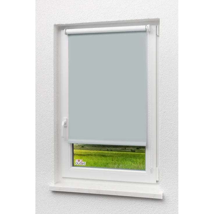 Lysel - Qualitätsrollo abdunkelnd fenstergrau, (B x H) 63cm x 190cm in grau/fenstergrau – Bild 7