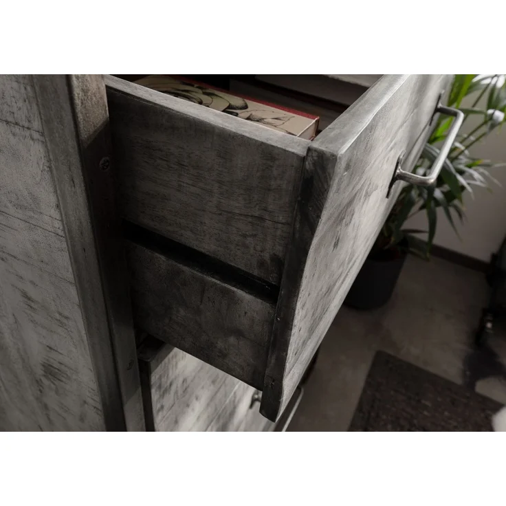Kommode Mango 81 x 46 x 122 grau lackiert HEAVY INDUSTRY #117 – Bild 5