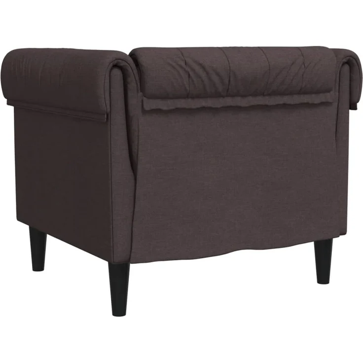 vidaXL Chesterfield-Sessel Dunkelbraun Stoff 372541 – Bild 6