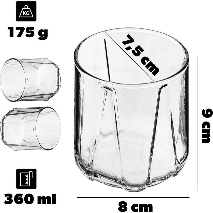 KADAX Glas für Getränke und Getränke 360ml 2 Stk – Bild 5