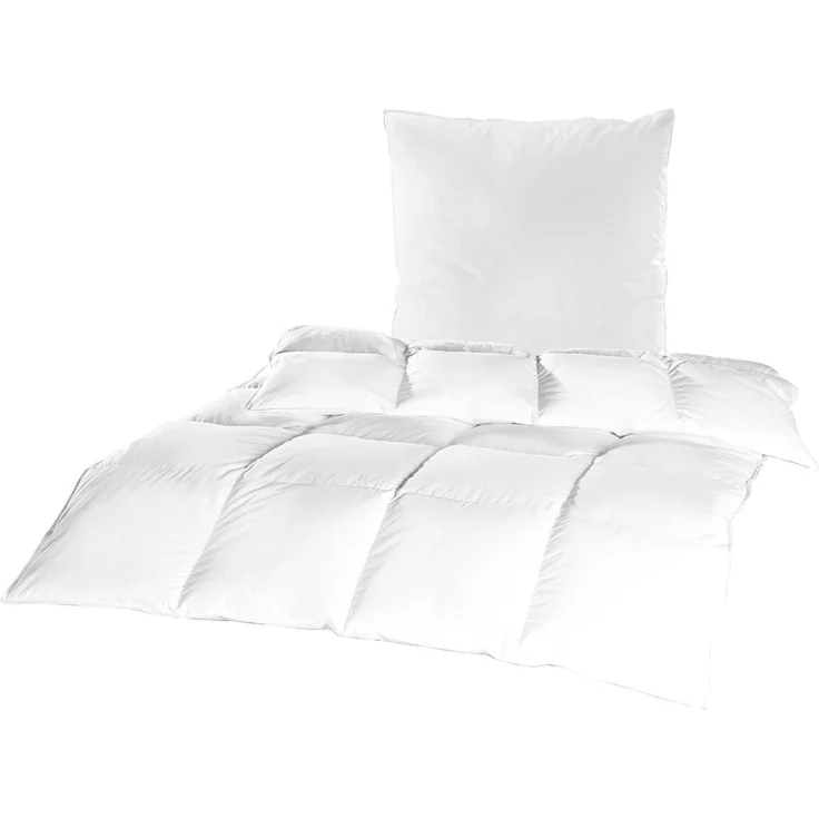 Bettenset 135x200cm ( 1200gr. ), inkl. Kopfkissen 80x80cm ( 800gr. ), Hausstauballergiker geeignet - ÖKOTEX, Baumwoll Bezug - Daunenfeeling – Bild 7