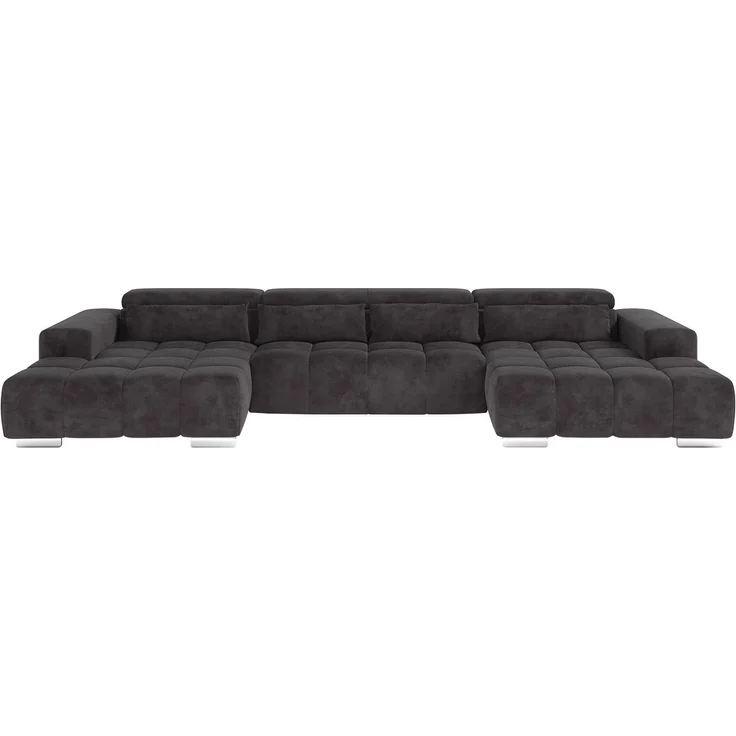 COTTA Wohnlandschaft Orion U-Form, B: 400 cm, Kopfteilverstellung & 4 Kissen, optional elektr. Sitztiefenverstellung – Bild 2